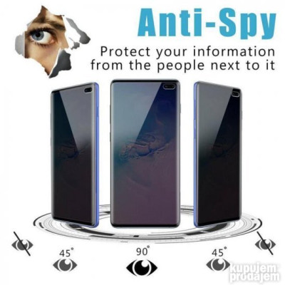   Скрийн протектор от закалено стъкло DIAMOND PRIVACY ANTI-SPY 5D FULL SCREEN Full Glue за  Samsung Galaxy A22 5G A226B  с черен кант 